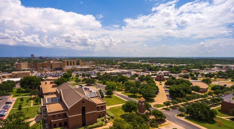 aerial view of the city of Abilene, Texas